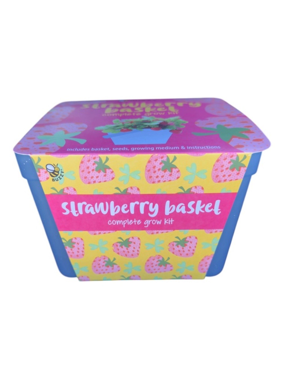BUZZY Seeds Strawberry Complete Grow Basket Kit NWT